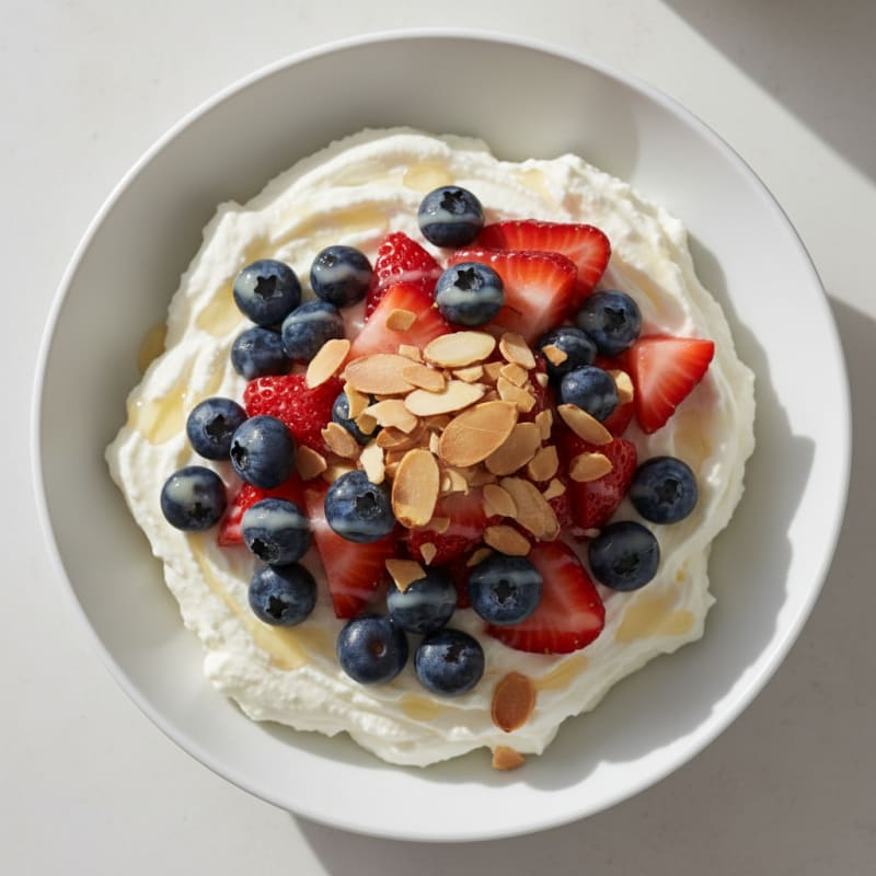 Greek Yogurt Protein Bowl with Berries and Almonds