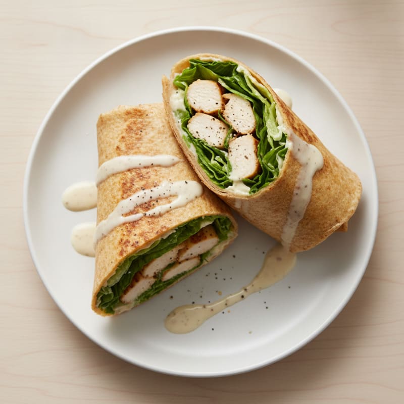 Grilled Chicken Caesar Salad Wrap