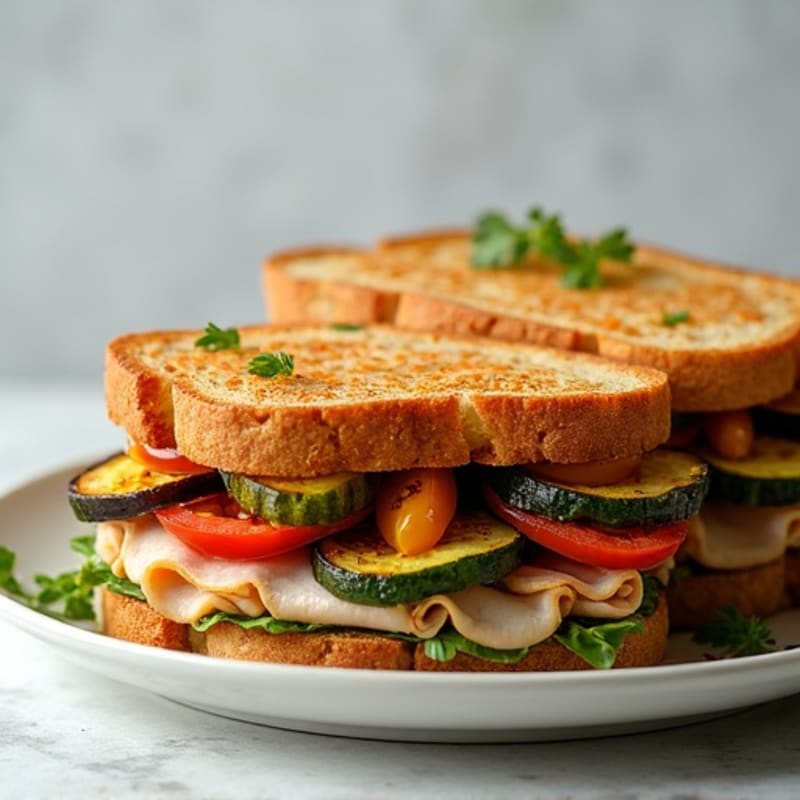 Crispy Roasted Vegetable Panini