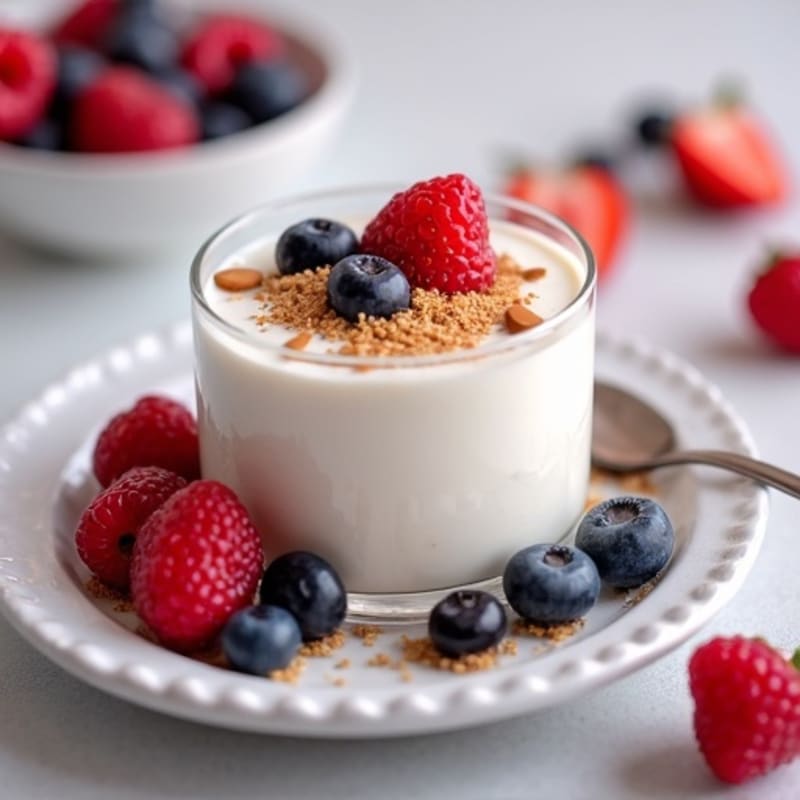 Creamy Greek Yogurt Protein Pudding with Mixed Berries