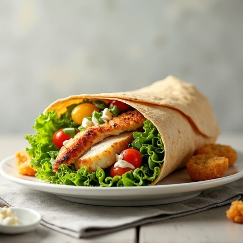 Crispy Grilled Chicken Caesar Wrap
