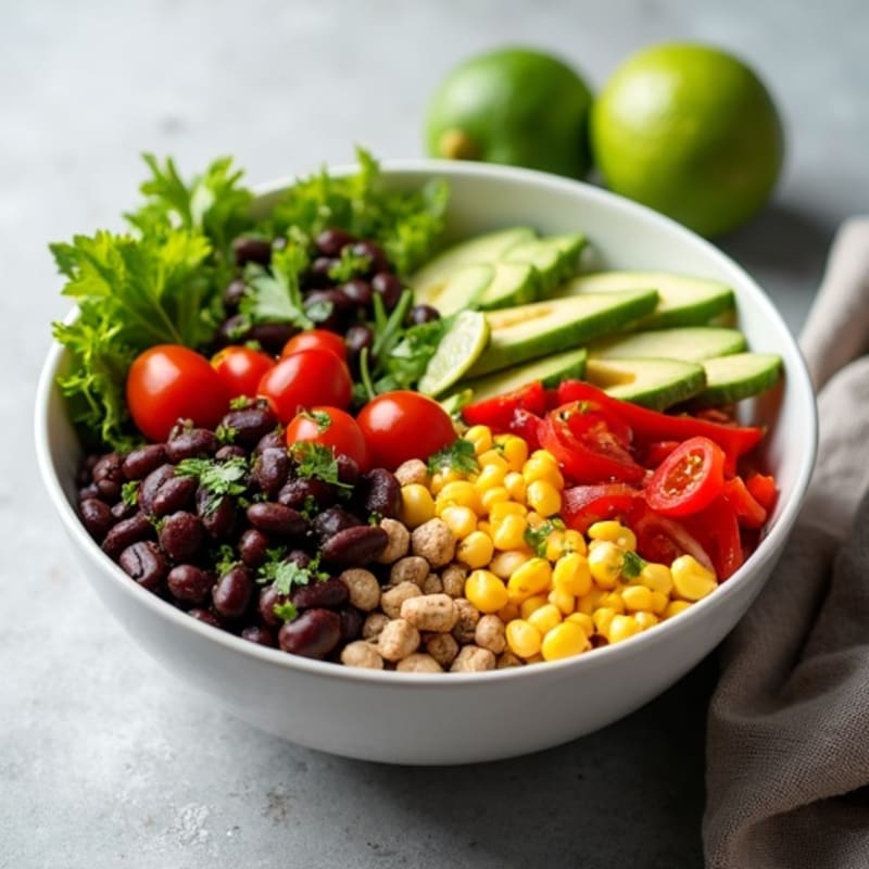 Hearty Black Bean and Fresh Veggie Bowl