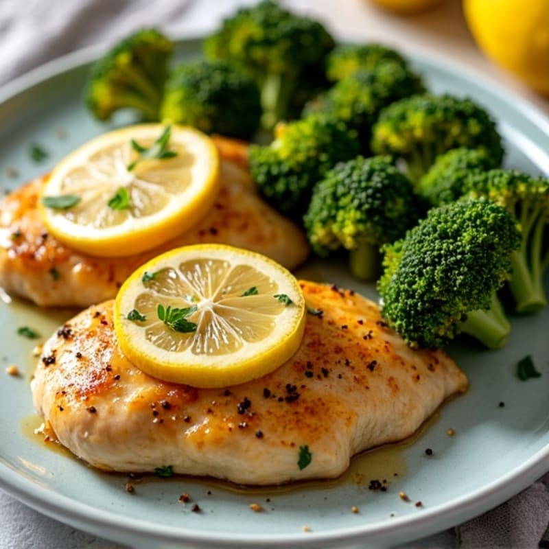 Sheet Pan Lemon Garlic Chicken with Roasted Broccoli