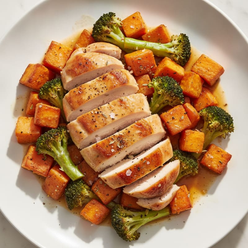Roasted Chicken and Sweet Potato Medley