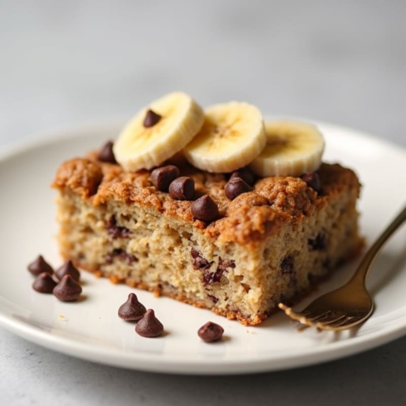 Chewy Chocolate Chip Protein Baked Oatmeal