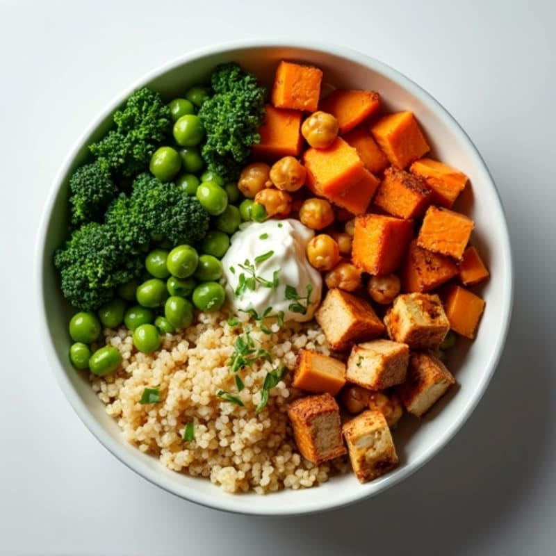 Crispy Roasted Chickpea and Sweet Potato Bowl