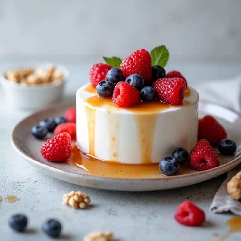 Silky Greek Yogurt Protein Mousse with Mixed Berries