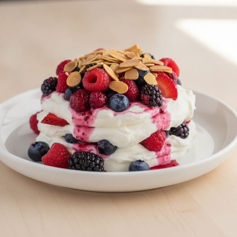 Greek Yogurt Protein Parfait with Mixed Berries