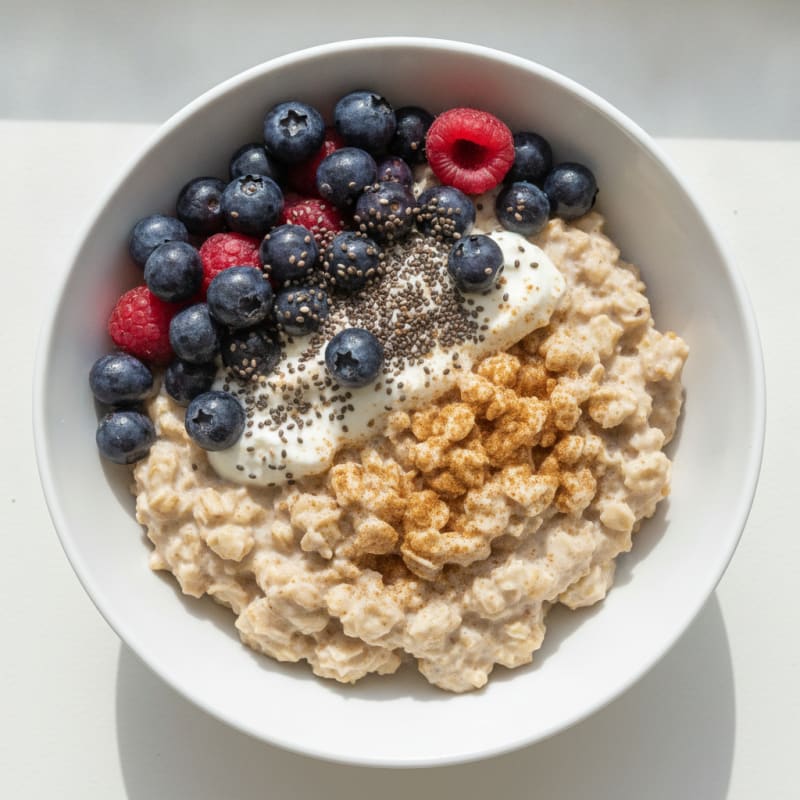 Overnight Oats with Berries and Chia
