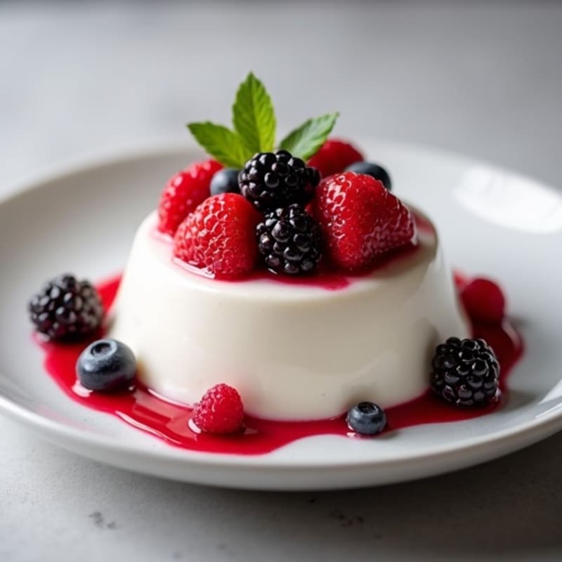 Silky Greek Yogurt Protein Pudding with Mixed Berries
