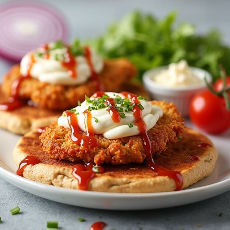 Crispy BBQ Ranch Chicken Flatbread