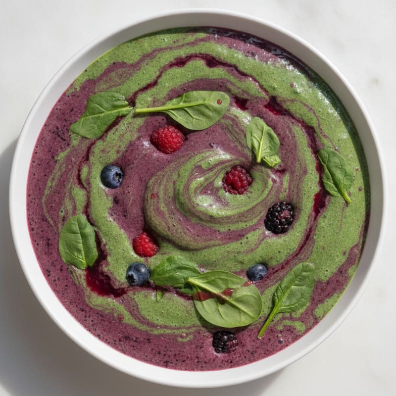 Silken Tofu Protein Smoothie with Berries and Spinach