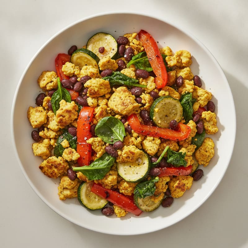 Hearty Tofu Scramble with Roasted Vegetables