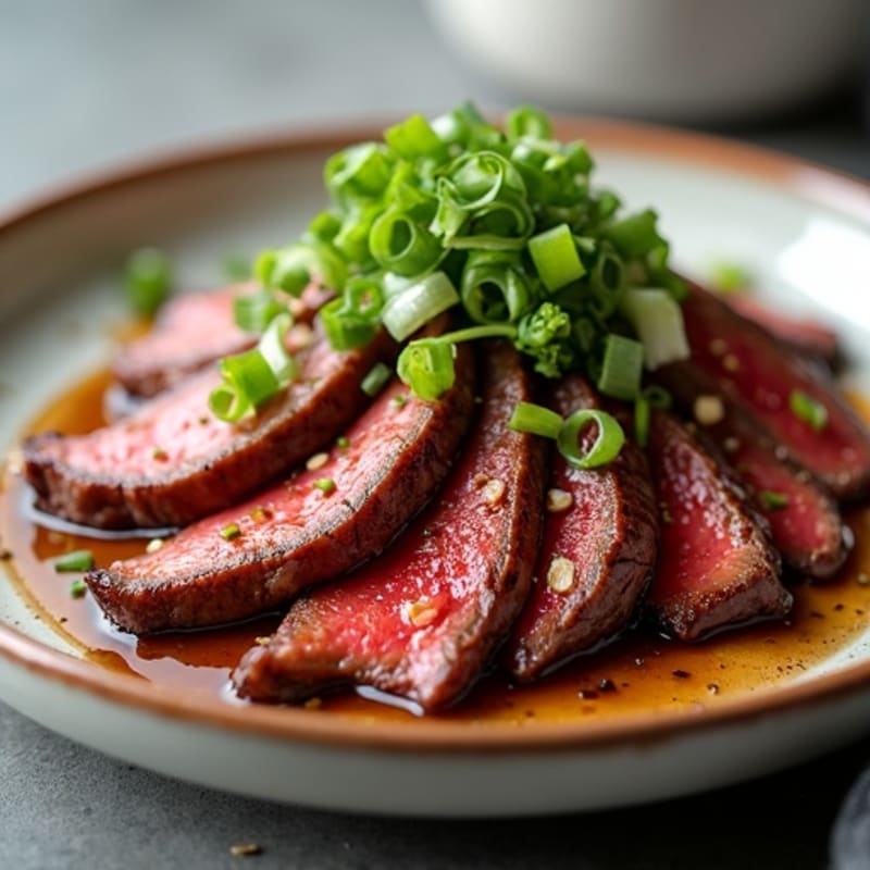 Pan-Seared Thinly Sliced Soy-Garlic Beef