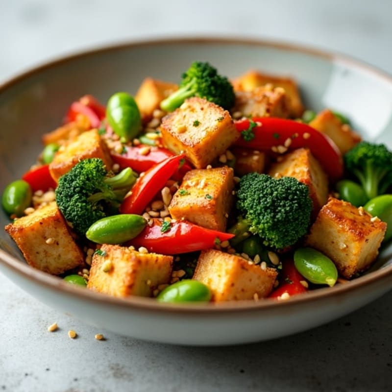 Crispy Sesame Tofu Stir-Fry