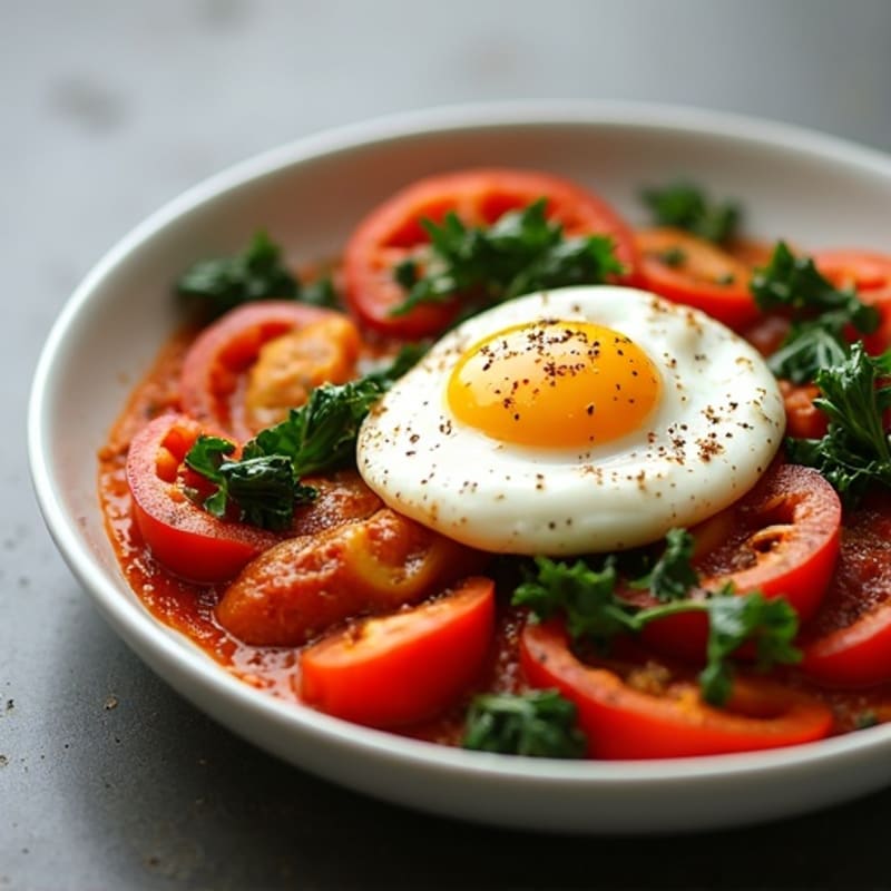 Hearty Spiced Tomato and Poached Egg Shakshuka