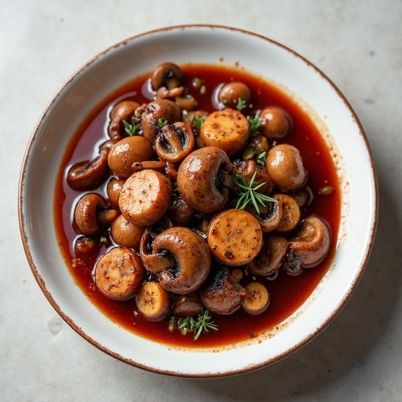 Red Wine Braised Mushroom and Pearl Onion Stew