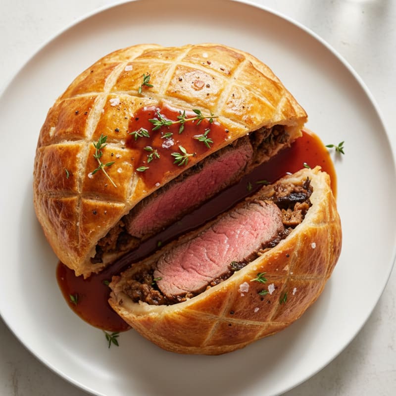 Tender Beef Wellington with Crispy Puff Pastry