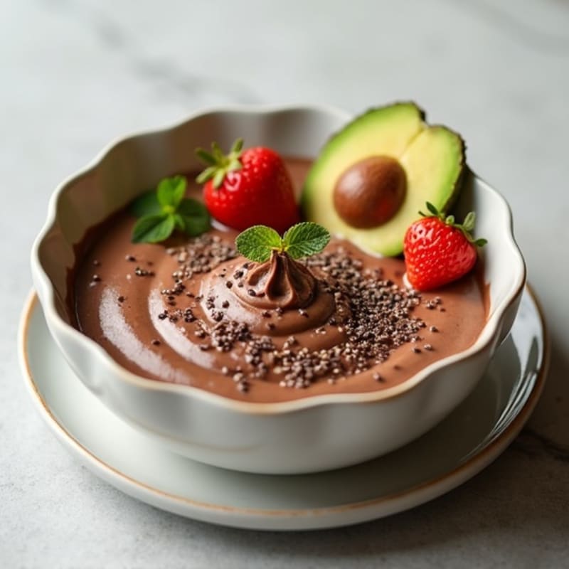 Silky Chocolate Protein Pudding with Chia Seeds