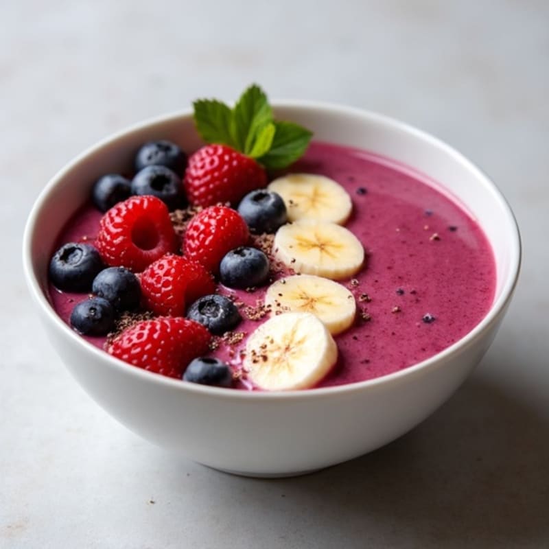 Silky Tofu and Berry Protein Smoothie Bowl