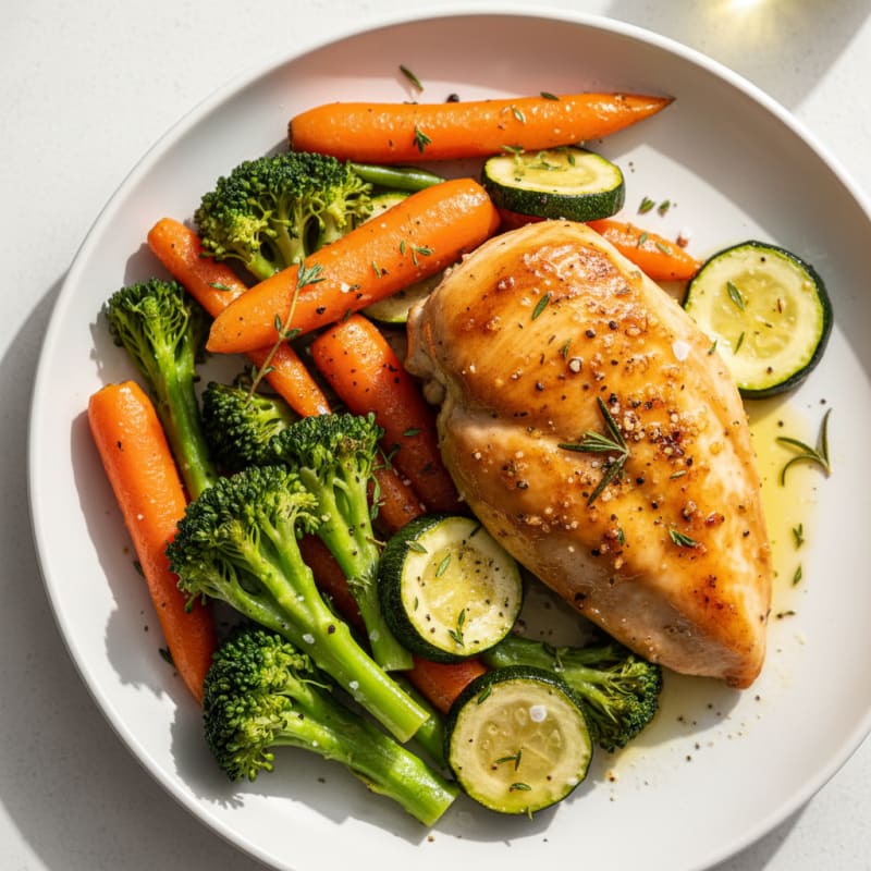 Garlic Herb Roasted Chicken with Vegetables