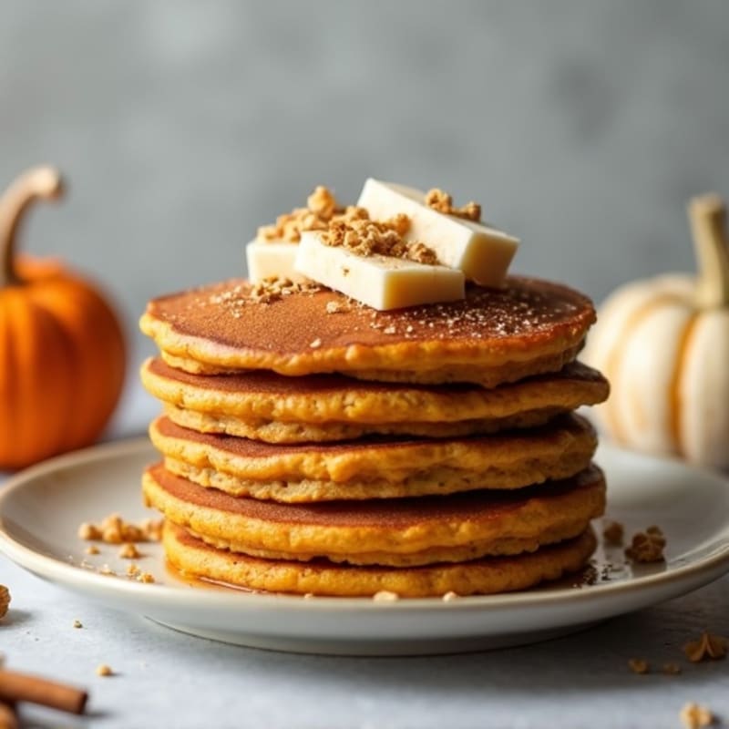 Fluffy Pumpkin Spice Protein Pancakes