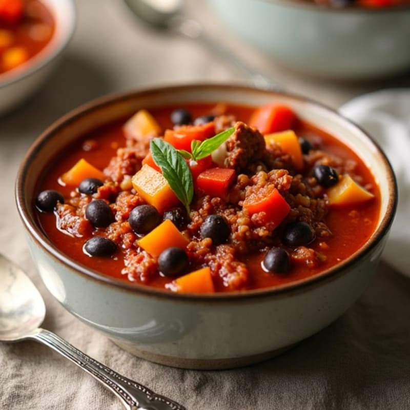 Hearty Fire-Roasted Beef and Bean Chili