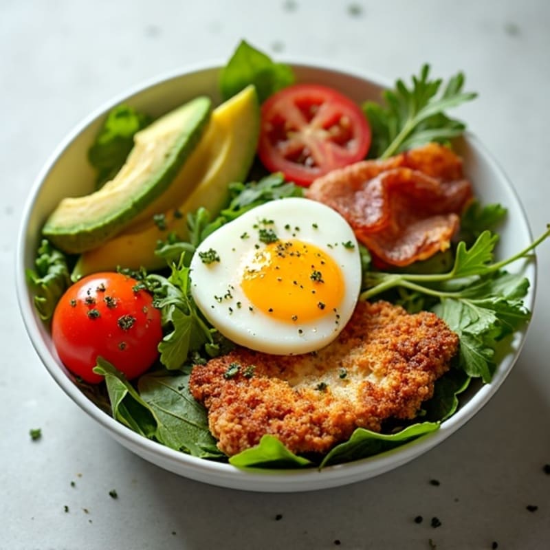 Crispy Chicken Cobb Salad with Fresh Herbs