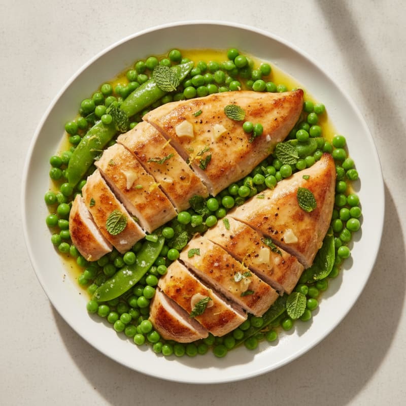 Lemon Herb Chicken with Spring Peas