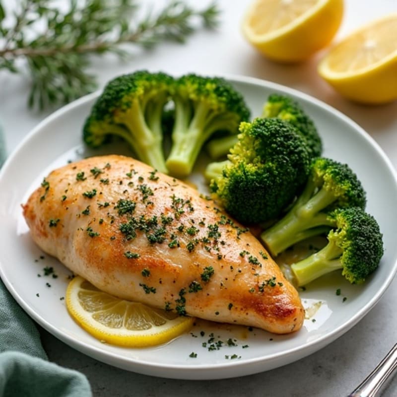 Sheet Pan Lemon Herb Chicken with Roasted Broccoli