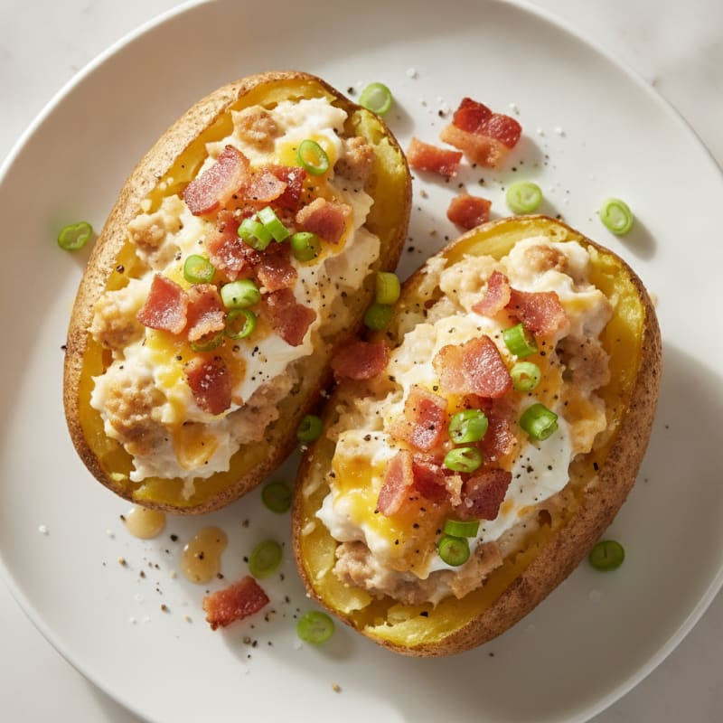 Bacon Cheddar Stuffed Potatoes