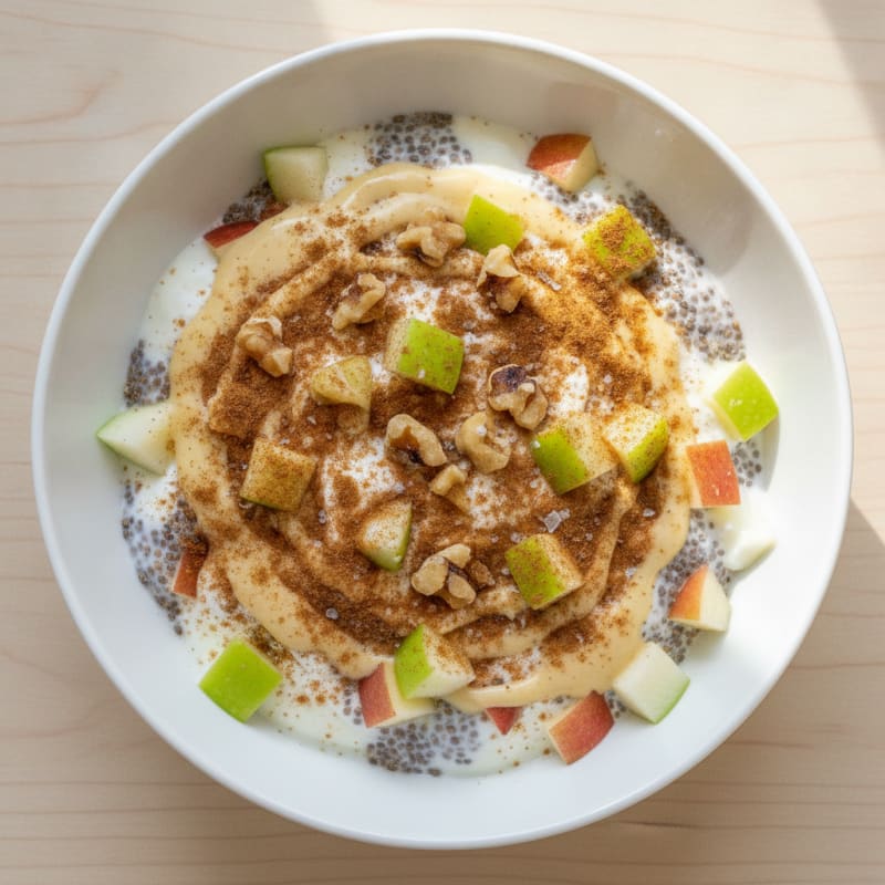 Apple Chia Protein Pudding