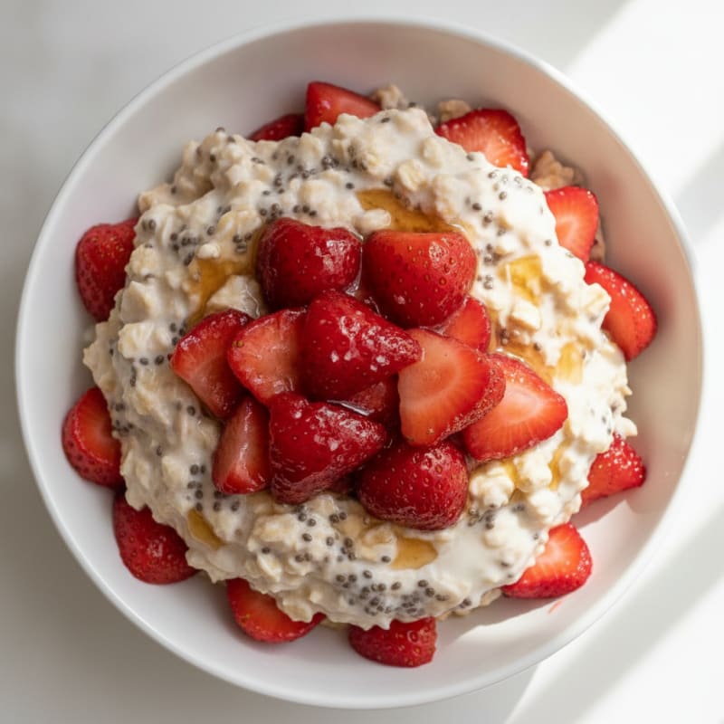 Strawberry Shortcake Overnight Oats