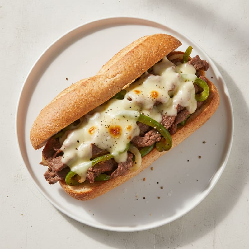Classic Philly Cheesesteak Sandwich