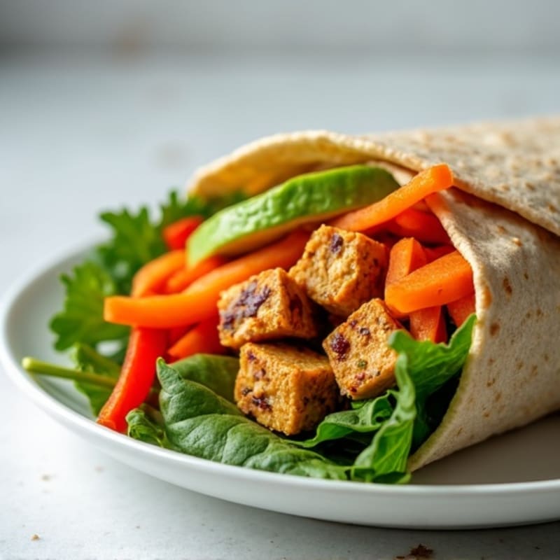Fresh Vibrant Garden Veggie Wrap