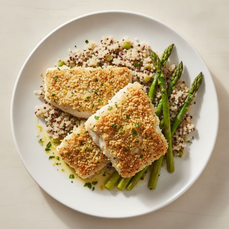 Baked Cod with Lemon-Herb Crumb