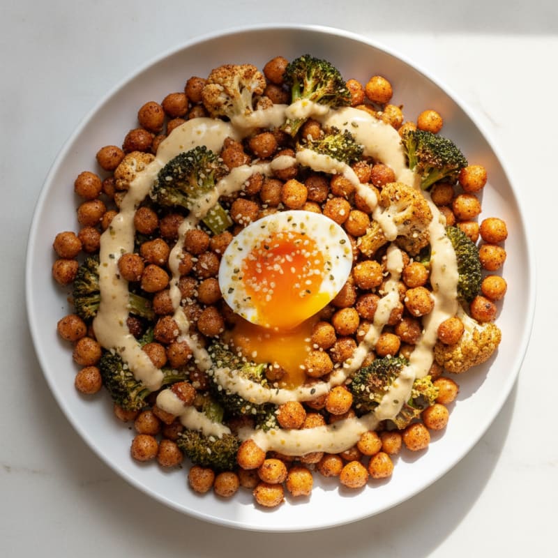 Roasted Vegetable and Chickpea Bowl