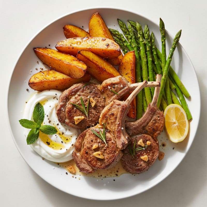Tender Roasted Lamb with Caramelized Japanese Yams