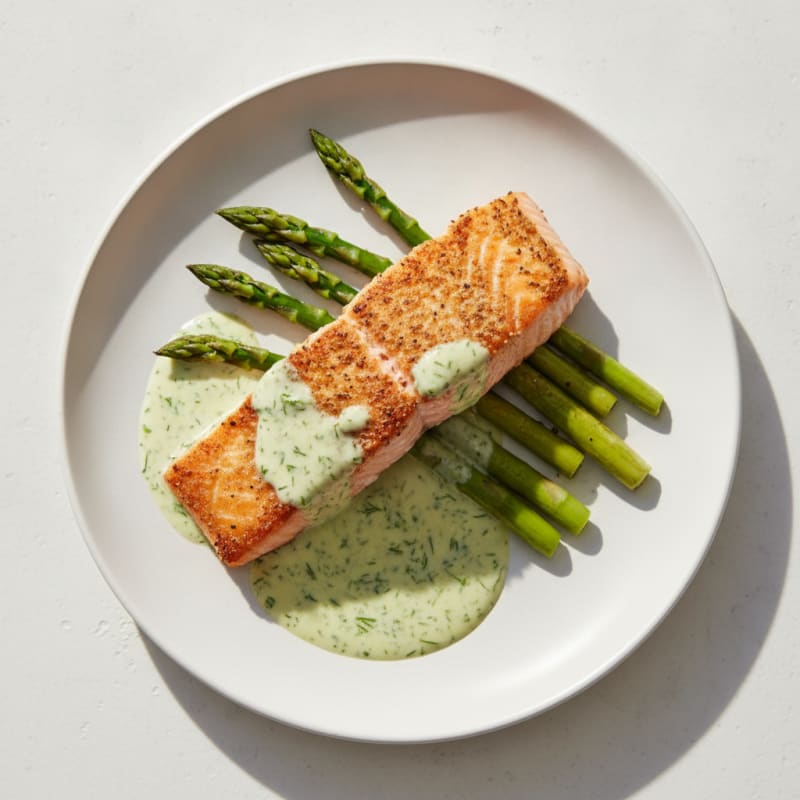 Pan-Seared Salmon with Lemon-Dill Sauce