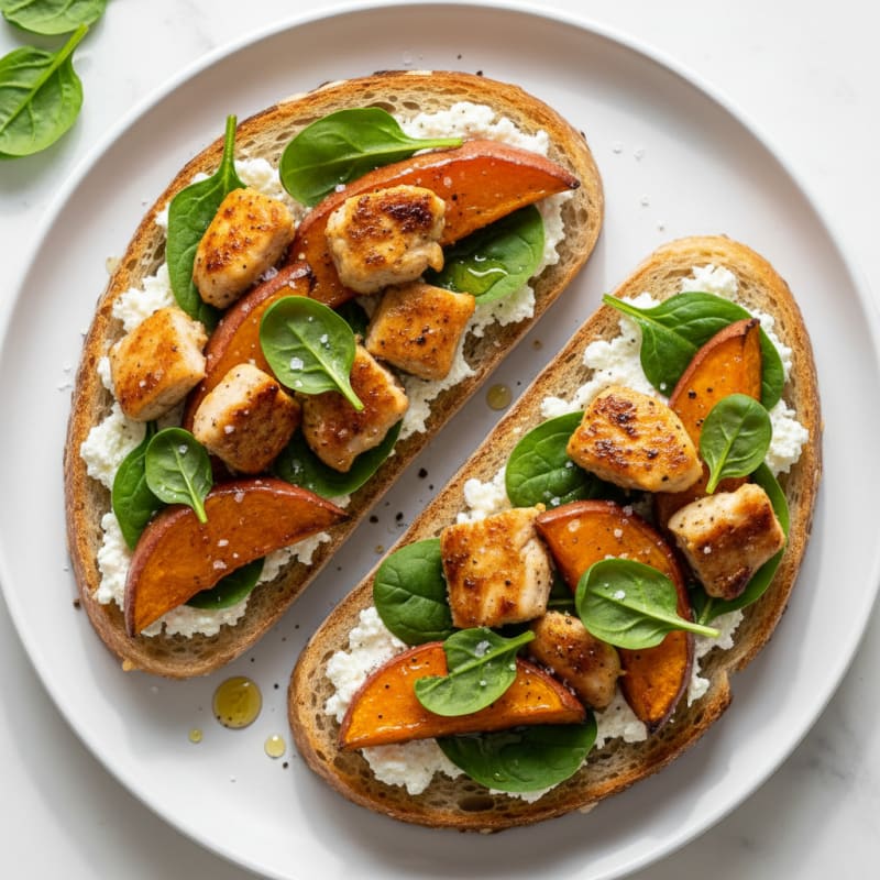 Sweet Potato and Spinach Toast