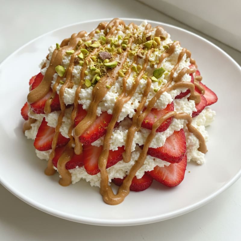 Cottage Cheese and Peanut Butter Fruit Parfait