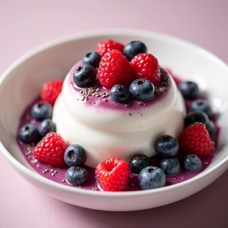 Greek Yogurt Protein Mousse with Mixed Berries