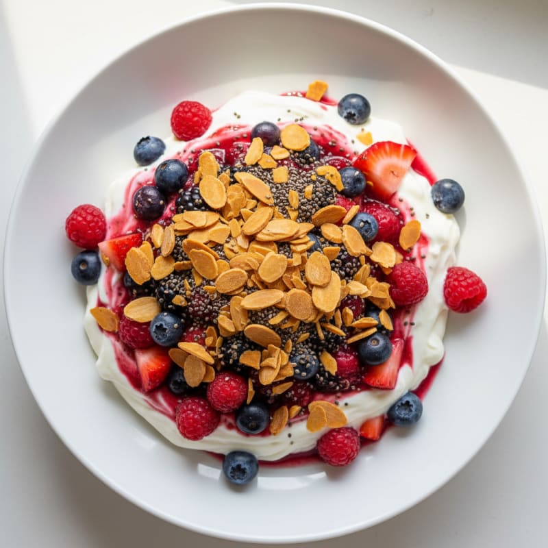 Creamy Greek Yogurt Protein Parfait with Mixed Berries