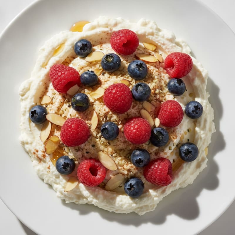 Whipped Cottage Cheese with Berries