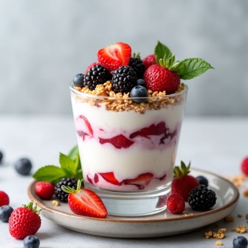Creamy Mixed Berry Greek Yogurt Parfait