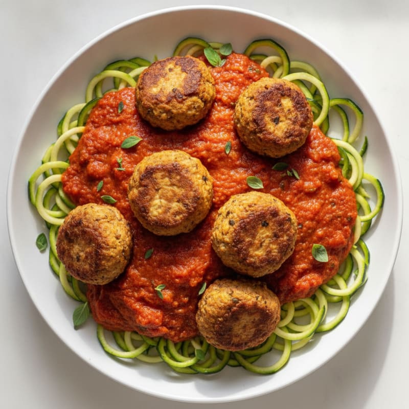 Tempeh Meatballs with Marinara Sauce