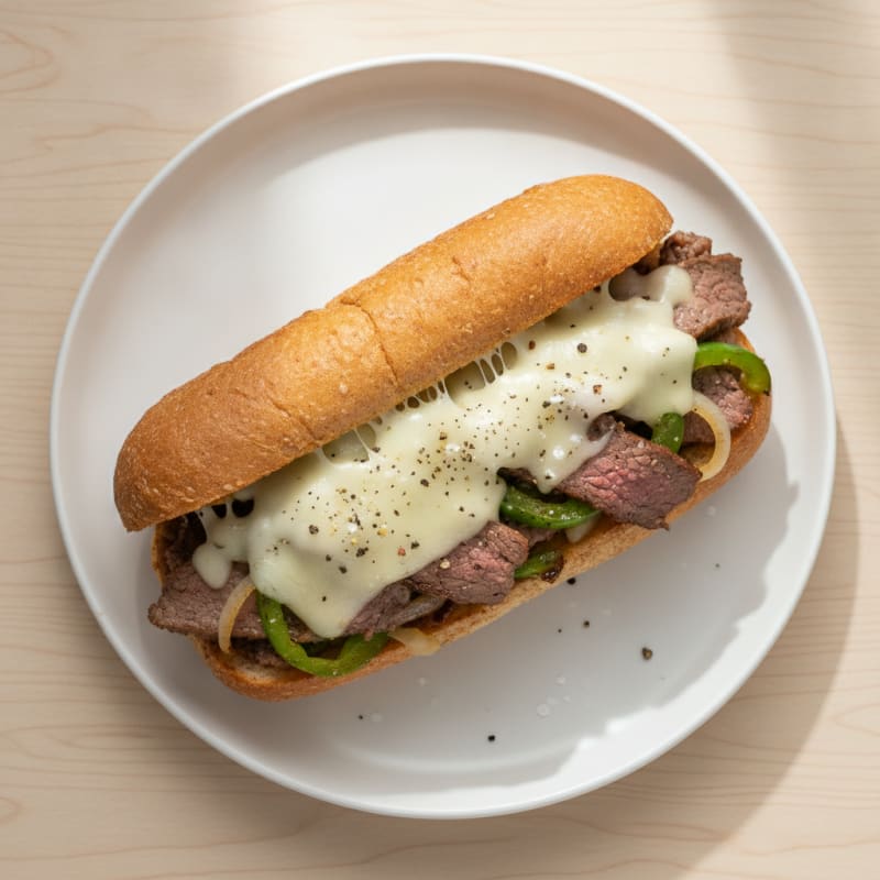 Classic Philly Cheesesteak Sandwich