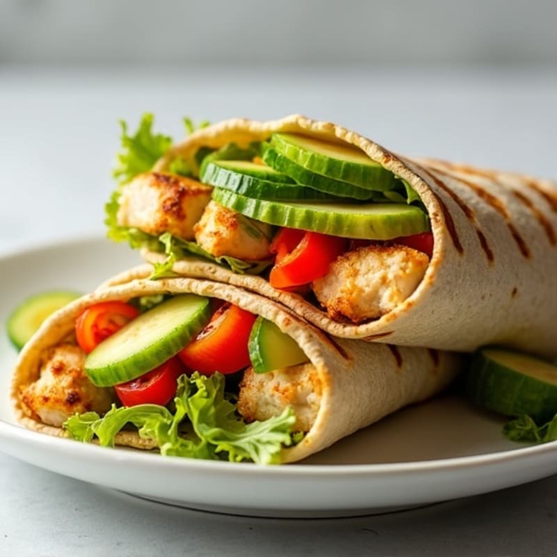 Crispy Grilled Chicken Fresh Veggie Wrap