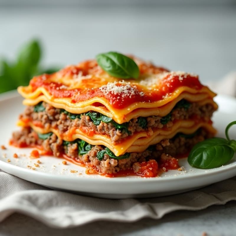 Hearty Lean Beef and Spinach Lasagna