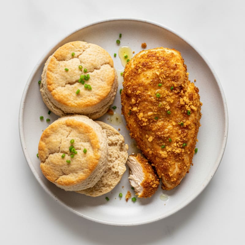 Buttermilk Fried Chicken with Fluffy Biscuits